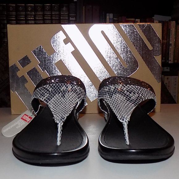 NIB FitFlop Banda Crystal Snake Mink Leather size 10 - Picture 8 of 15